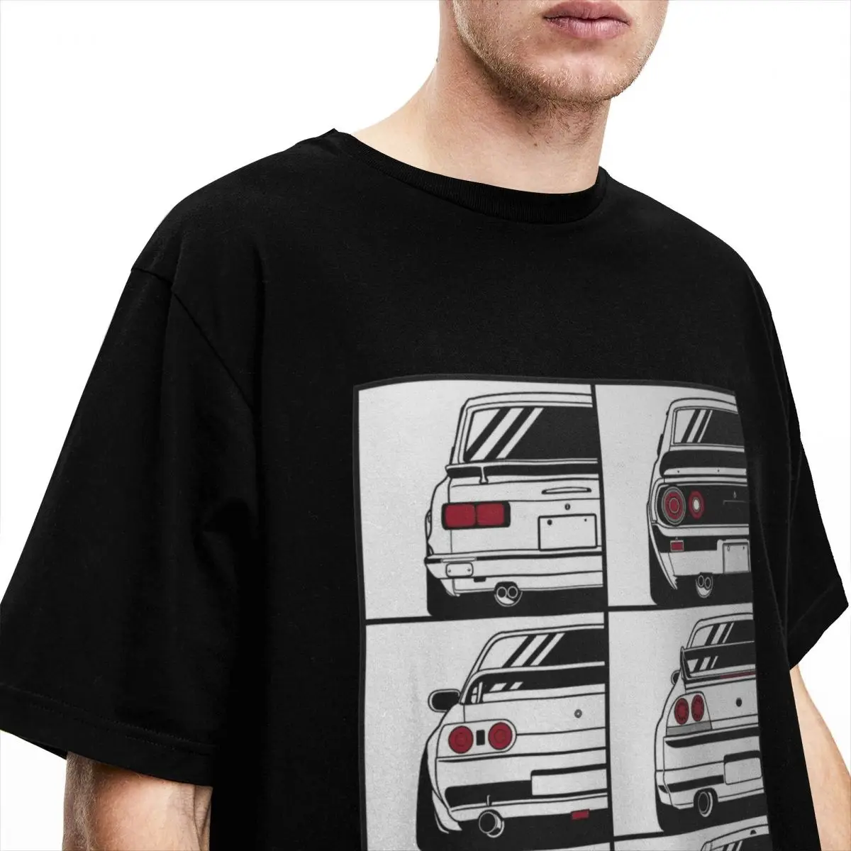 JDM GTR Skyline History Merch T-Shirts Men Women Japan Car Gt-r R34 Vintage Pure Cotton Graphic Printed Tee Shirts