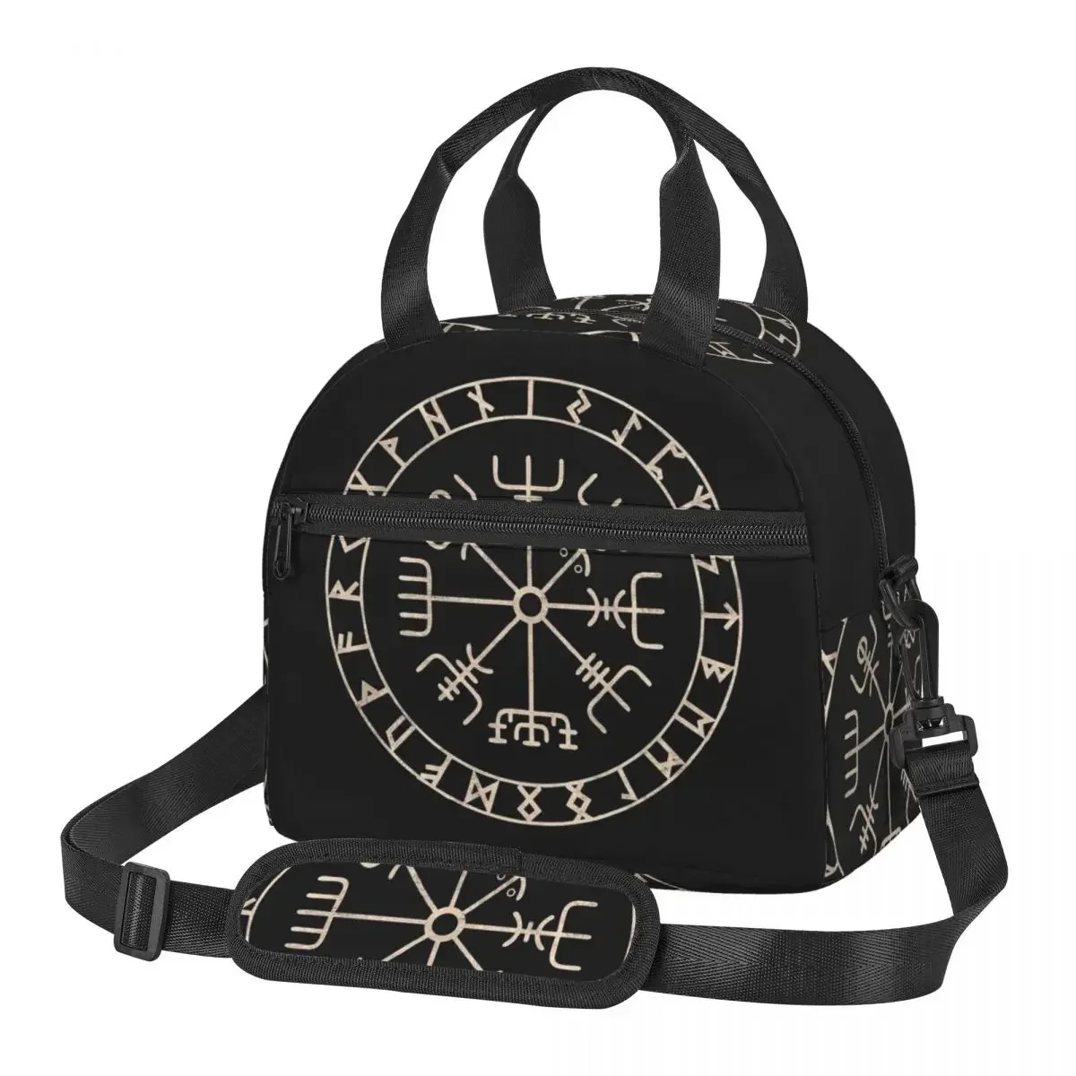 Runic Viking Compass Vegvisir Celtic Insulated Lunch Bag for School Picnic Storage Food Boxes Portable Cooler Thermal Lunch Tote