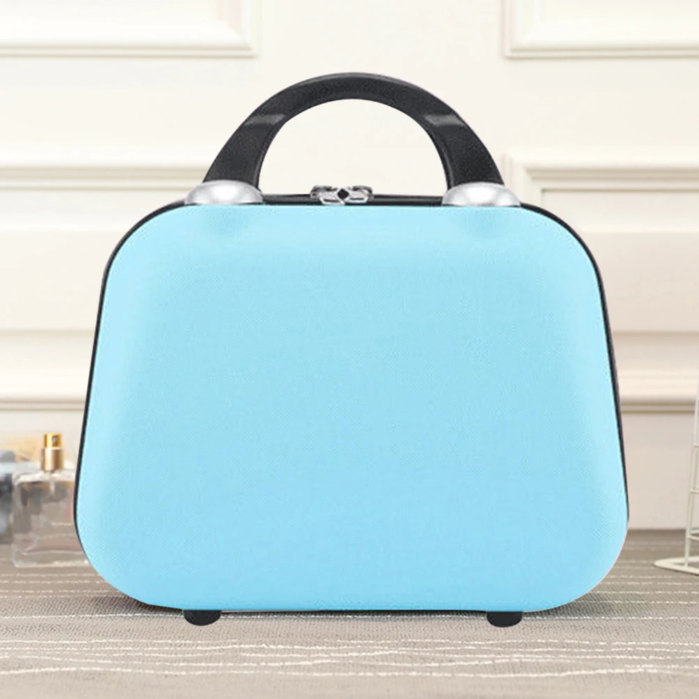 

Case held Makeup Bag Travel Suitcase Cosmetics Case Multifunction Holder Lightweight Portable Storage Blue