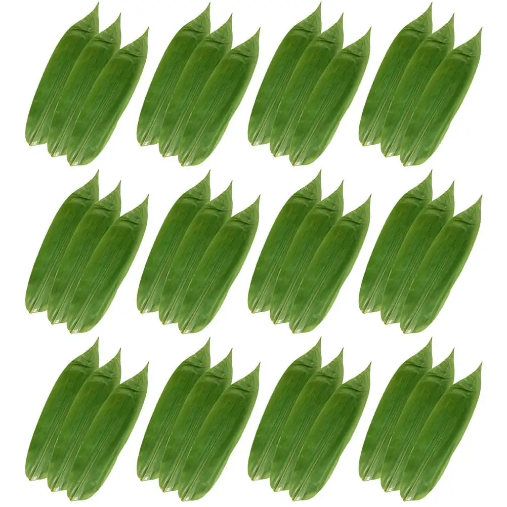 

100 Pcs Bamboo Leaf Arrangement 20x6cm Decoration for Sashimi Cold Dish Sushi Tray Japanese Food Mat Kitchen Bar Accessories