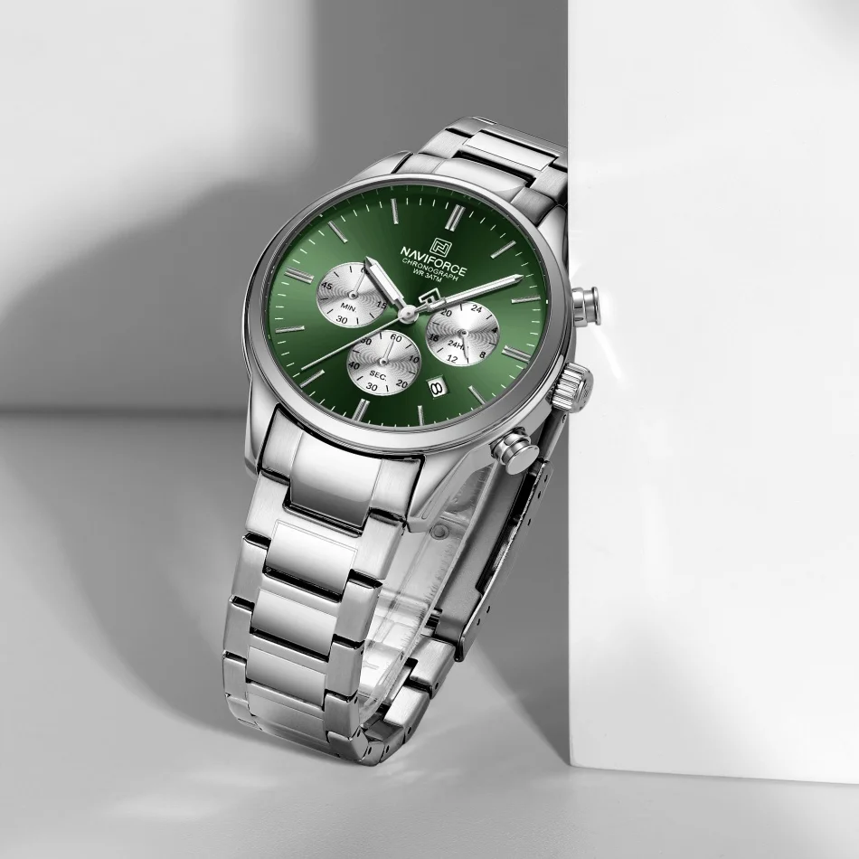 

NAVIFORCE мужские часы лучший бренд класса люкс кварцевые часы для мужчин хронограф водостойкий 24-часовой дисплей даты светящиеся спортивные часы