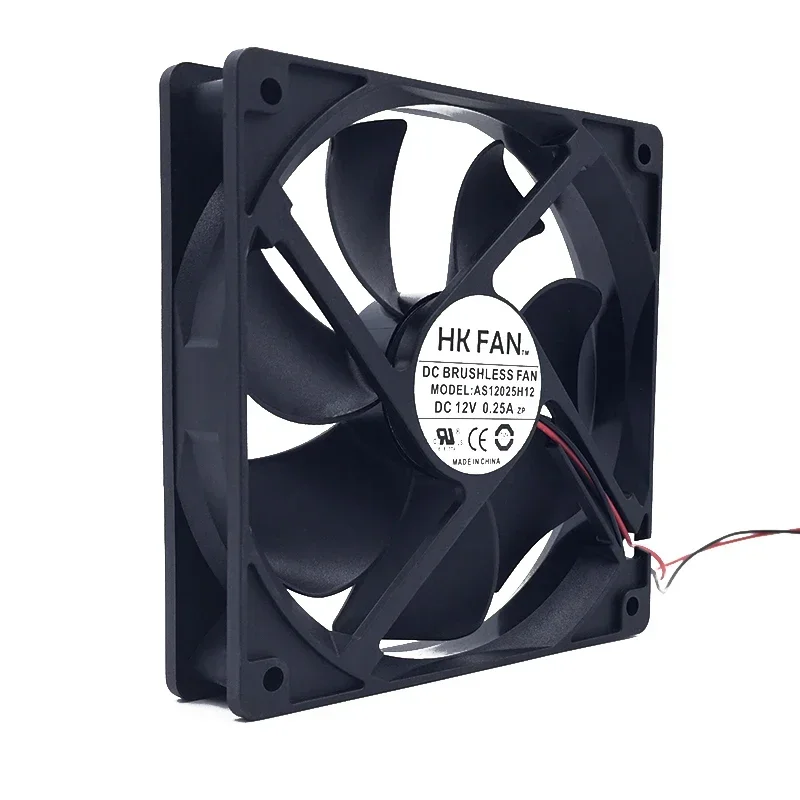 120*120*25MM HKFAN Hangjia 12025 AS12025H12 DC12V 0.25A Chassis Power Supply Silent Fan 12CM