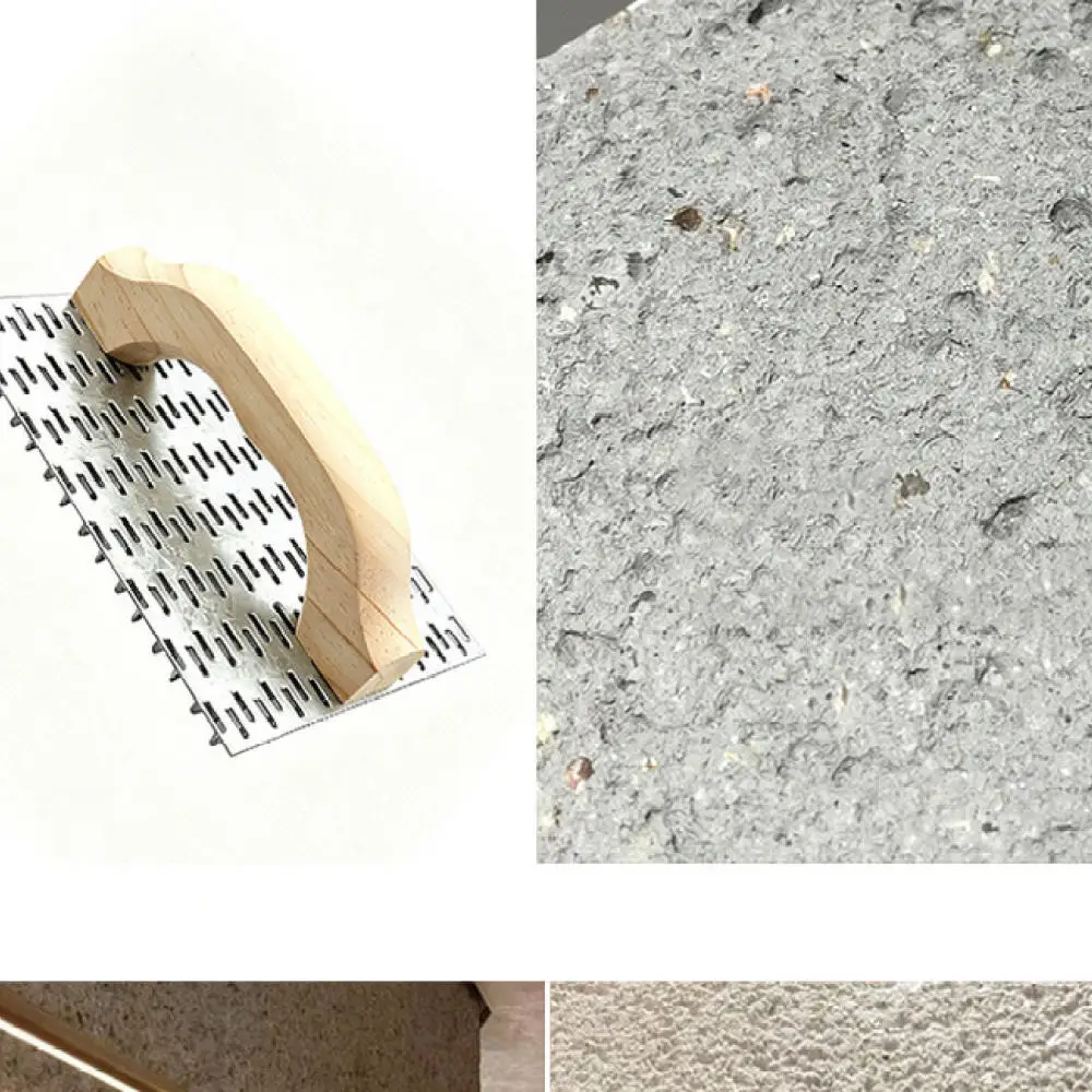 Carbon Steel Wall Texture Smoothing Plane Multi Tooth Scraper Manual Tool For Plastering Decoration And Levelling
