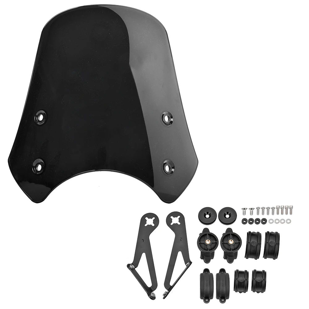 Motorcycle Windshield Windscreen For Harley Davidson FXDF Fat Bob FLD Switchback Street Bob Wind Deflector Shield Screen 40~50MM