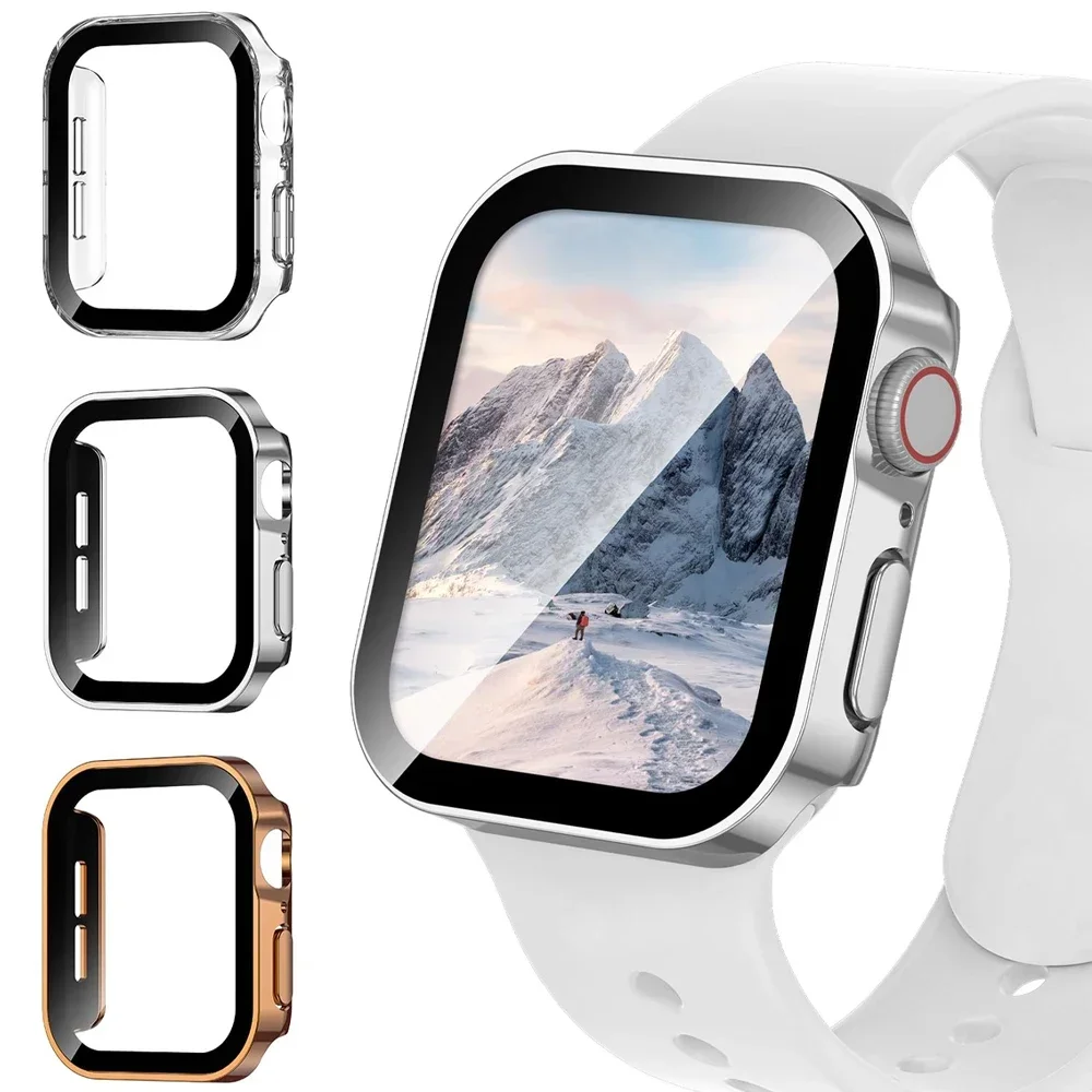 Waterproof Case for Apple Watch Cover 44 40 41mm 45mm Frame Screen Protector Edge Bumper For IWatch Series 9 8 7 6 SE 5 4 Shell