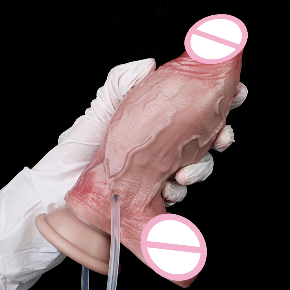 SXM نابض بالحياة كبير دسار رذاذ الماء ديك مع مصاصة قوية سميكة القضيب التدفق الجنس لعب للنساء الرجال يمزح Sexuales #3