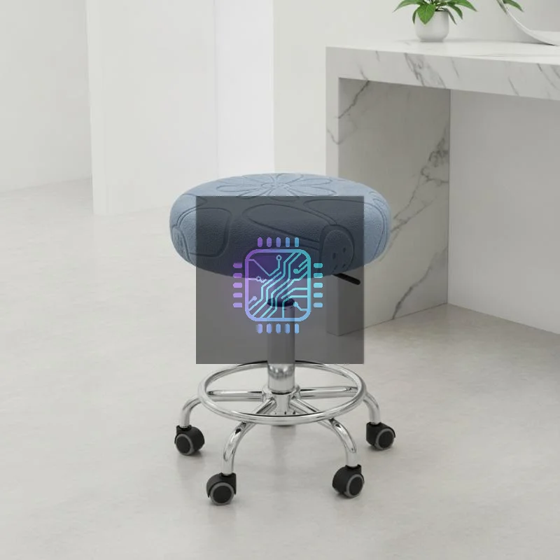 Stretch Round Chair Cover Elastic Thickened Bar Stool Slipcover 1Pcs Washable Anti-scratch for Cafe Office Kitchen Use