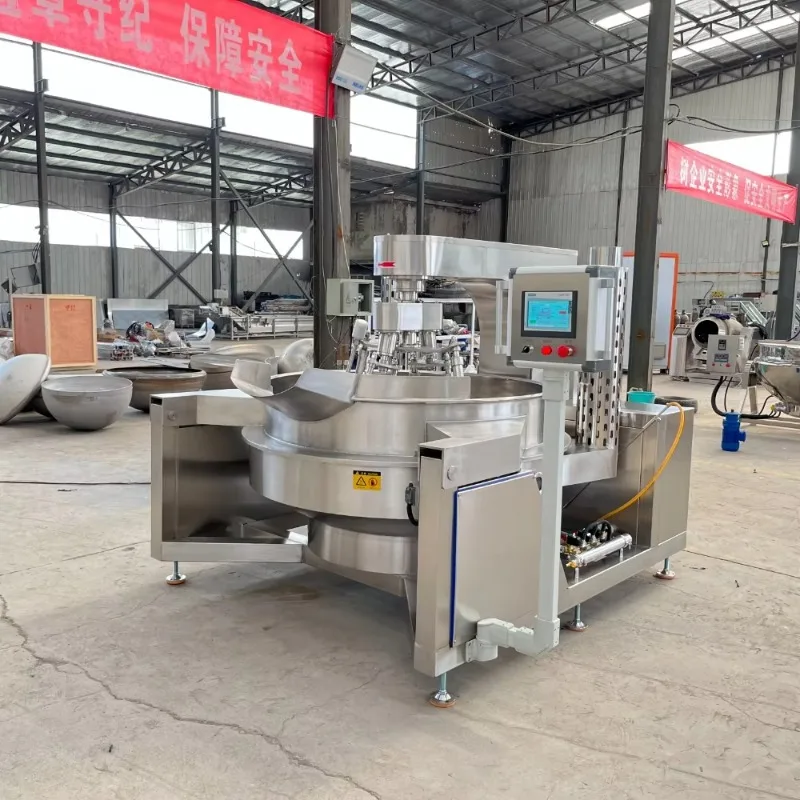 ماكينة طهي الكواكب الأوتوماتيكية سعة 650 لترًا - وعاء سترة تسخين كهربائي بخار الغاز مع خلاط متعدد المخالب