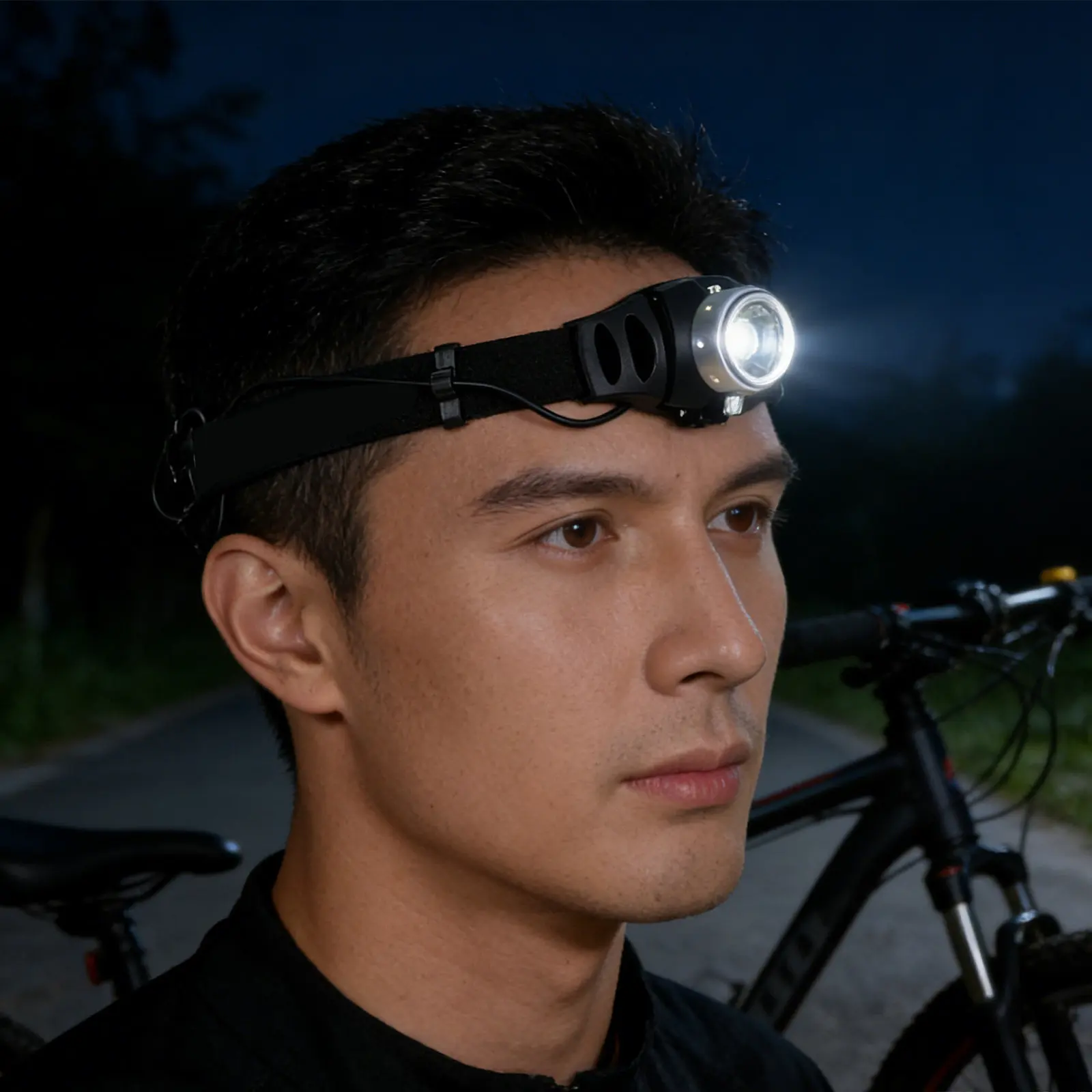LED Headlamp for Hiking, Running, Camping – Lightweight, Adjustable Elastic Headband, Bright Fish Light