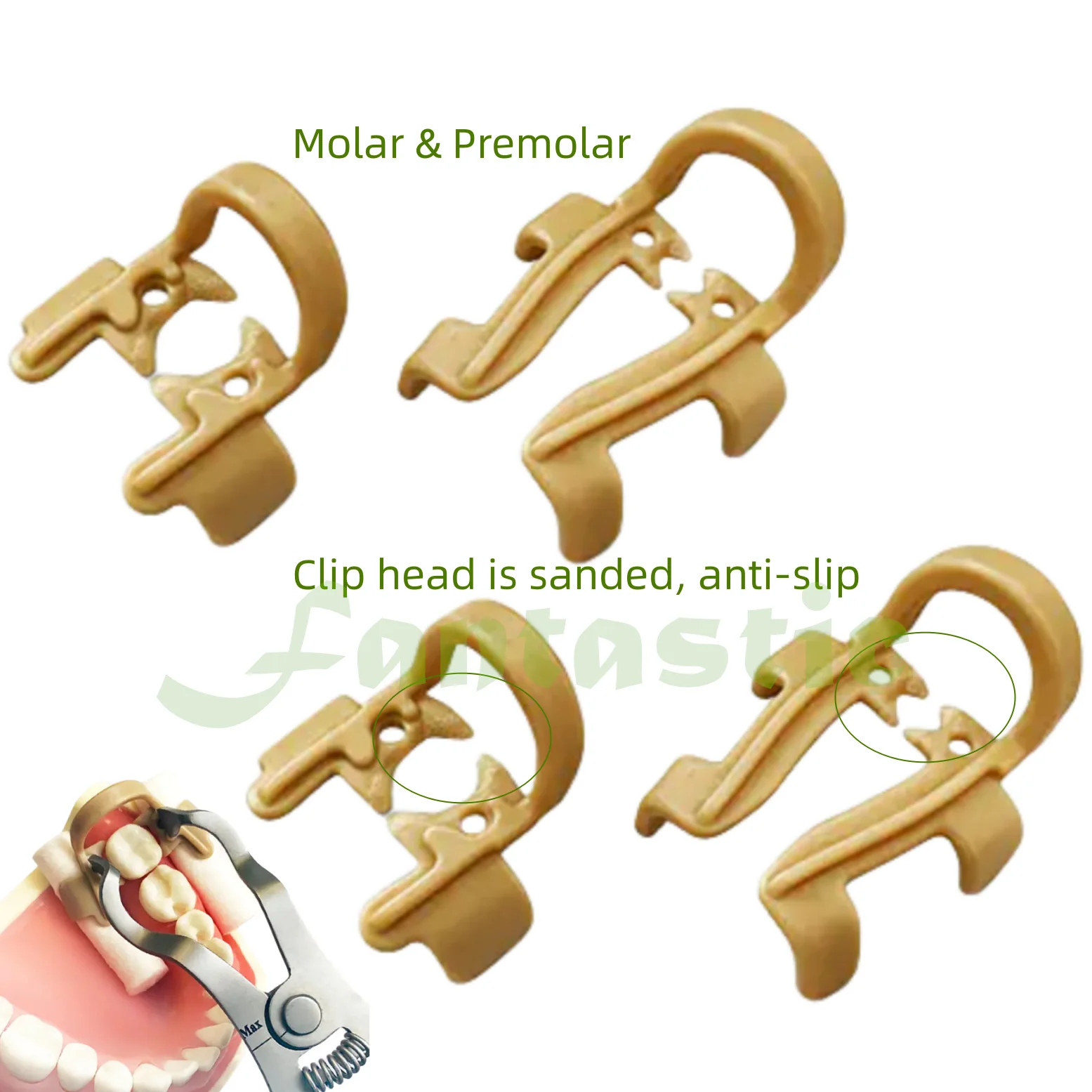 

Dental Moisture Clip Cotton Roll Holder Clips Premolar Molar Clamps No-RubberDam