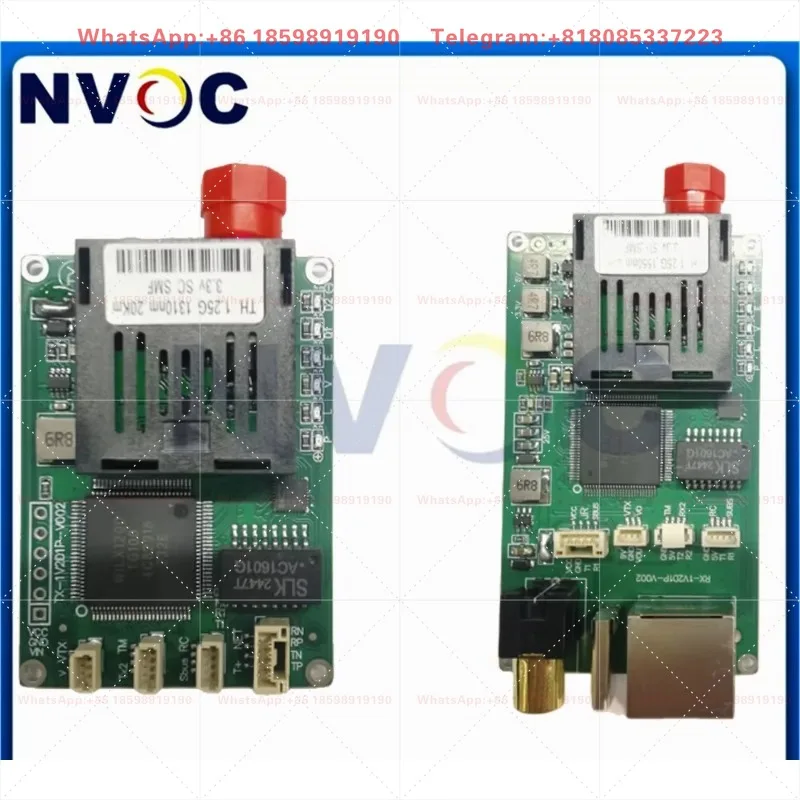 NVOC-LINK_V1 CVBS*1/TTL*2/Ethernet*1 TTL Data DC 5.5-26V SM 1*9 FC 1310/1550nm 20/40KM Optic Transceiver SKY/Ground End For FPV