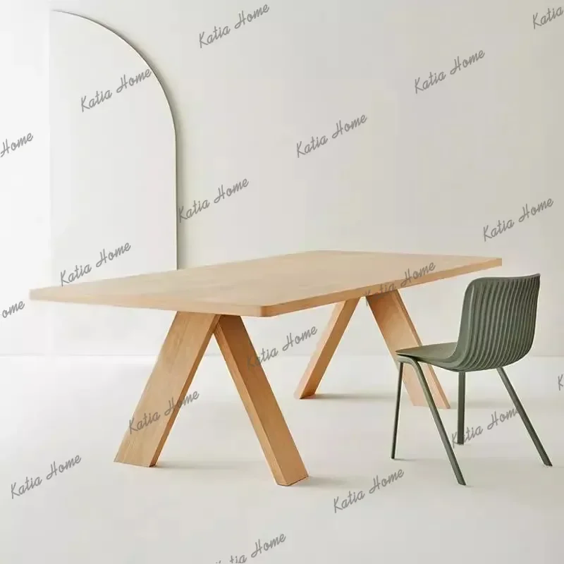 ld Nordic Dining Table Modern Minimalist Conference Dining Table Rectangular Solid Wood Dining Room Furniture