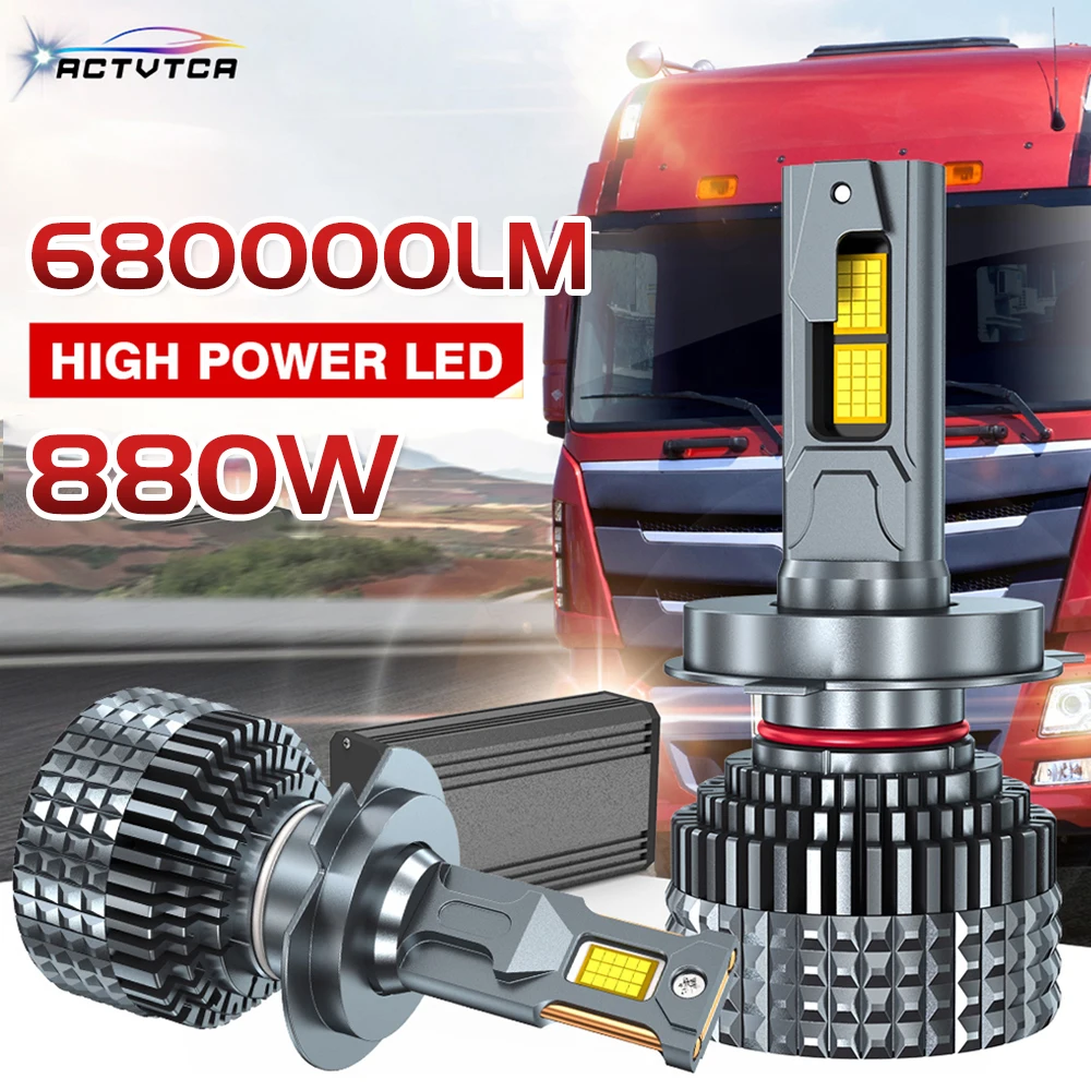 

H7 LED Headlights 680000LM Canbus no error H1 H4 H11 9012 HIR2 H8 H9 9005 9006 HB3 HB4 LED Lights 880W 6000K Auto Bulbs 12V 24V