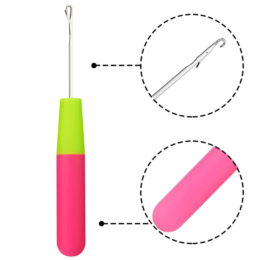 

5Pcs 0.38cm/0.57cm Latch Crochet Hook Needle Plastic Knitt For Making Jumbo Braiding Dreadlock Hair Tools