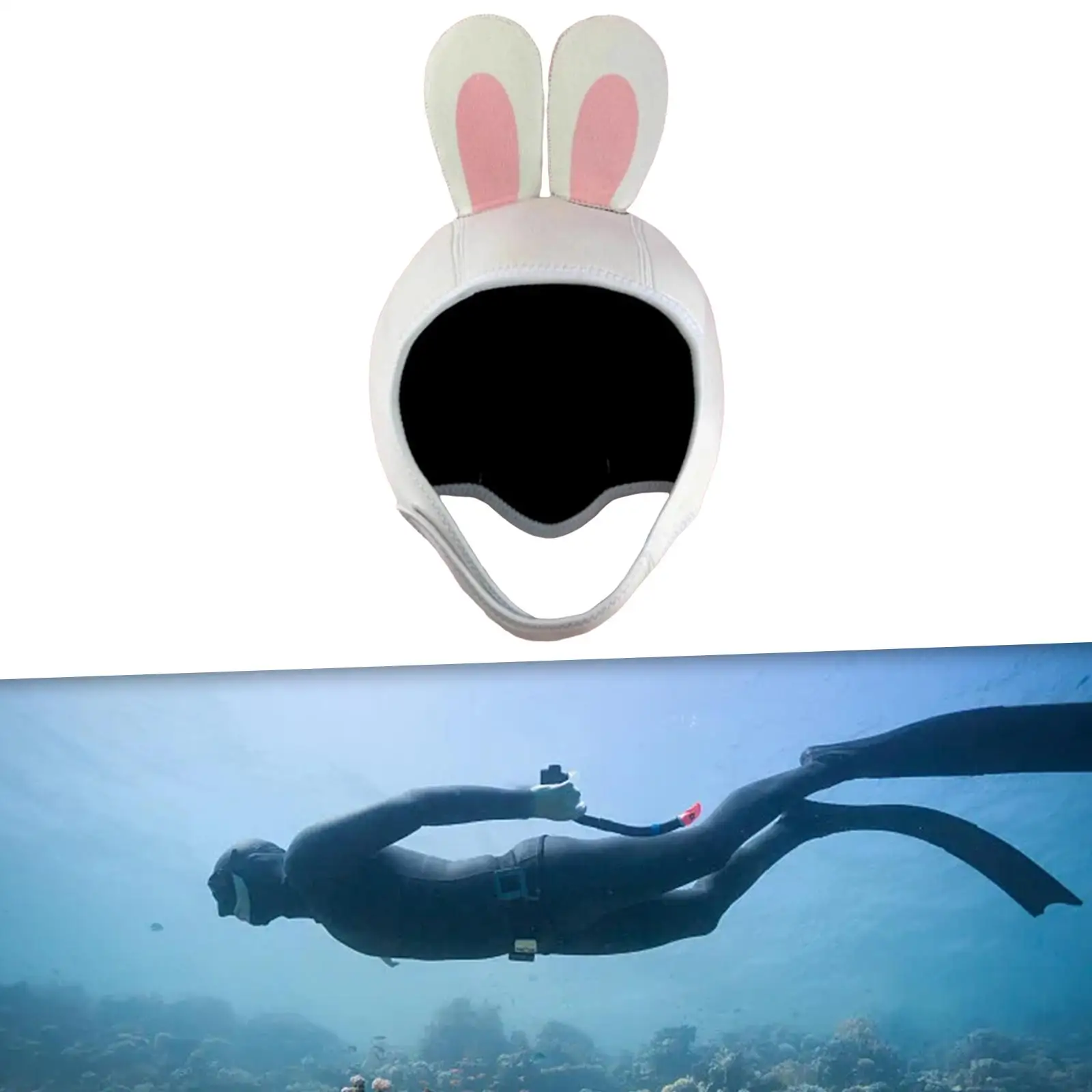 Scuba Diving Hood Adjustable Chin Strap Diving Cap 3mm Neoprene Rabbit Snorkeling Activities Surf Cap Or Swim Hat Etc