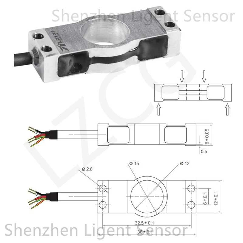 

LFPS-32 Stainless Steel Ring-Shaped Force Sensor & Load Cell Accurate Measurements up to 50kg Load Capacity