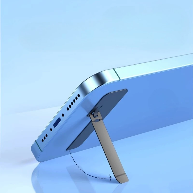 Mini béquille de téléphone Ultra fine, support universel pliable en métal pour IPhone/Samsung