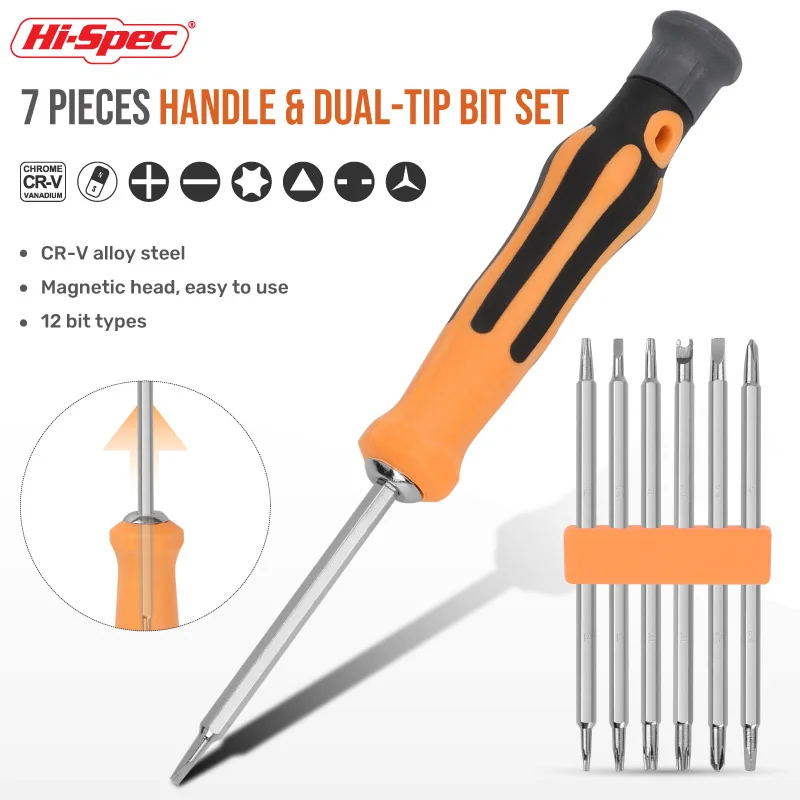 6/7in 1 Set Security Tamper Proof Magnetic Screwdriver Drill Bit Hex Torx Screwdriver Bits Flat Head Hand Tools With Gift