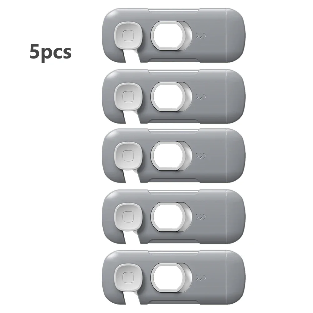 

5Pcs Safety Locks Anti-Pinch Cabinet Drawer Wardrobe Refrigerator Toilet Trash Can Locks for Childproofing Home Use