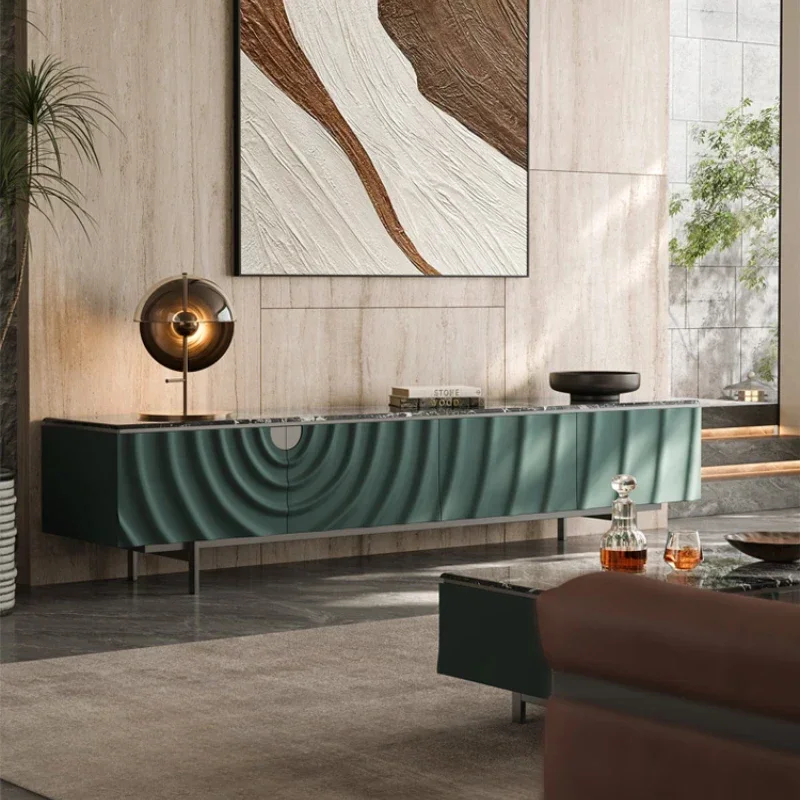 

Простая скандинавская тумба под телевизор на высоких ножках, роскошный универсальный органайзер, современный дизайнерский мраморный телевизионный шкаф, мебель