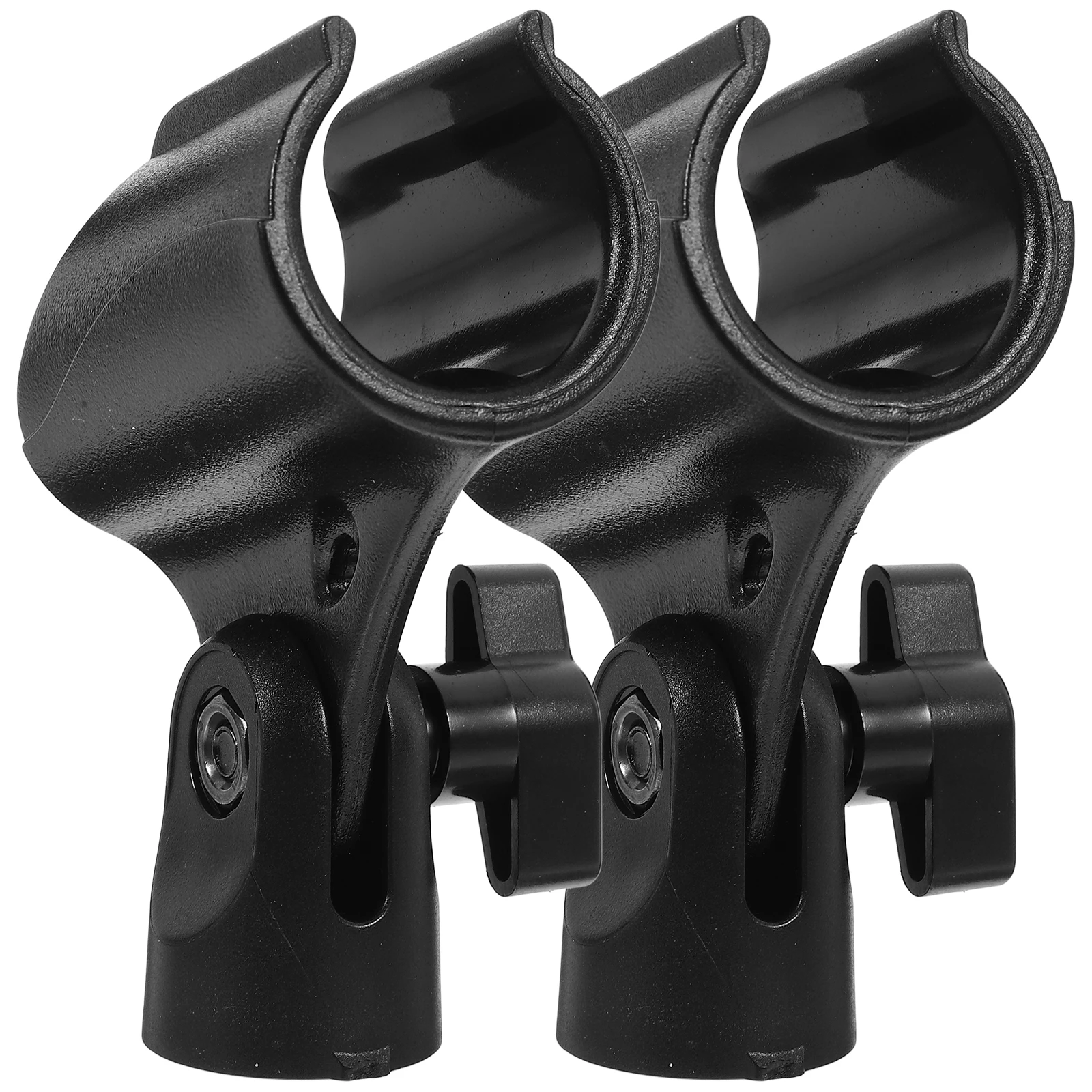 

2pcs Microphone Clip Holder Wireless Clamp Universal Plastic Mic Stand Reliable Microphone Accessories Portable Lightweight