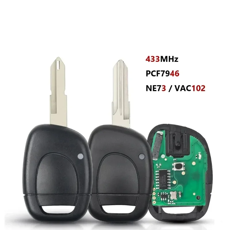 

1 Button 433MHz PCF7946 Remote Car Key for Renault Master Kangoo Clio Twingo NE73 VAC102 Auto Body Kits Car Accessories