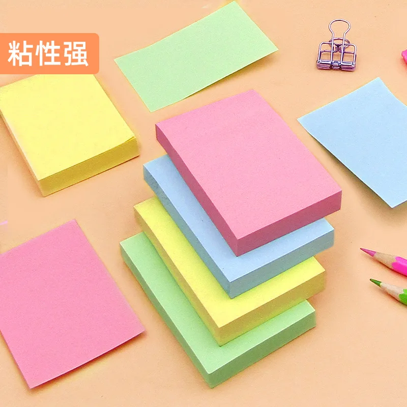 100 Sheets  Sticky notes Pads Posits Stationery Paper Stickers Posted It Memo Notepad Notebook School Office Accessories