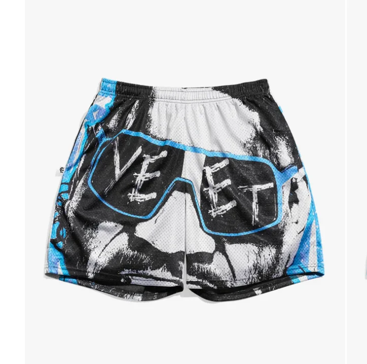 

Мужские зеленые сетчатые шорты с этническим принтом 2026 года, ультрабыстросохнущие, подходят для повседневной носки и тренировок, модные и универсальные