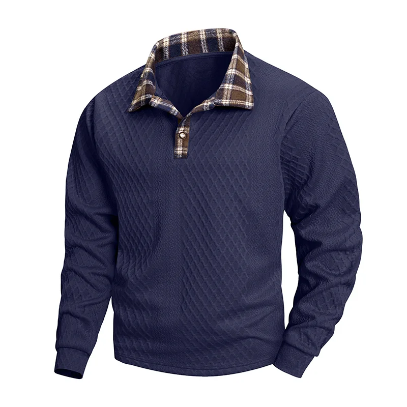 Men's Lapel Polo Shirt Autumn Winter Men's Winter Pullover Casual Long Sleeve Sweatshirts Clothing Soft Shell Men Hoodie
