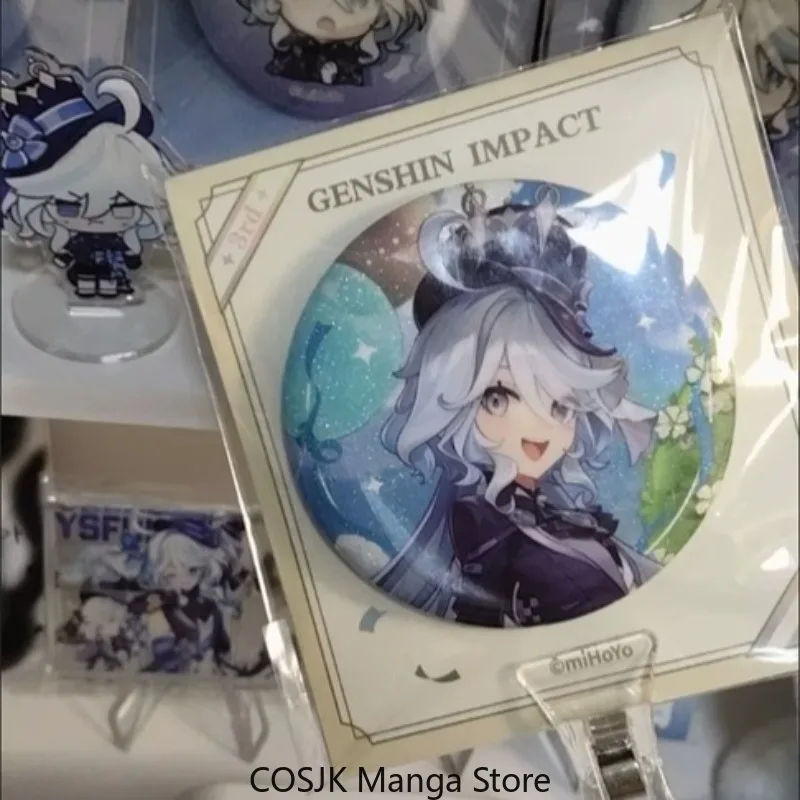 

Anime Genshin Impact Lyney Lynette Freminet Neuvillette Figure Tinplate Badge Brooch Decor Fan Collection Birthday Gift Cosplay
