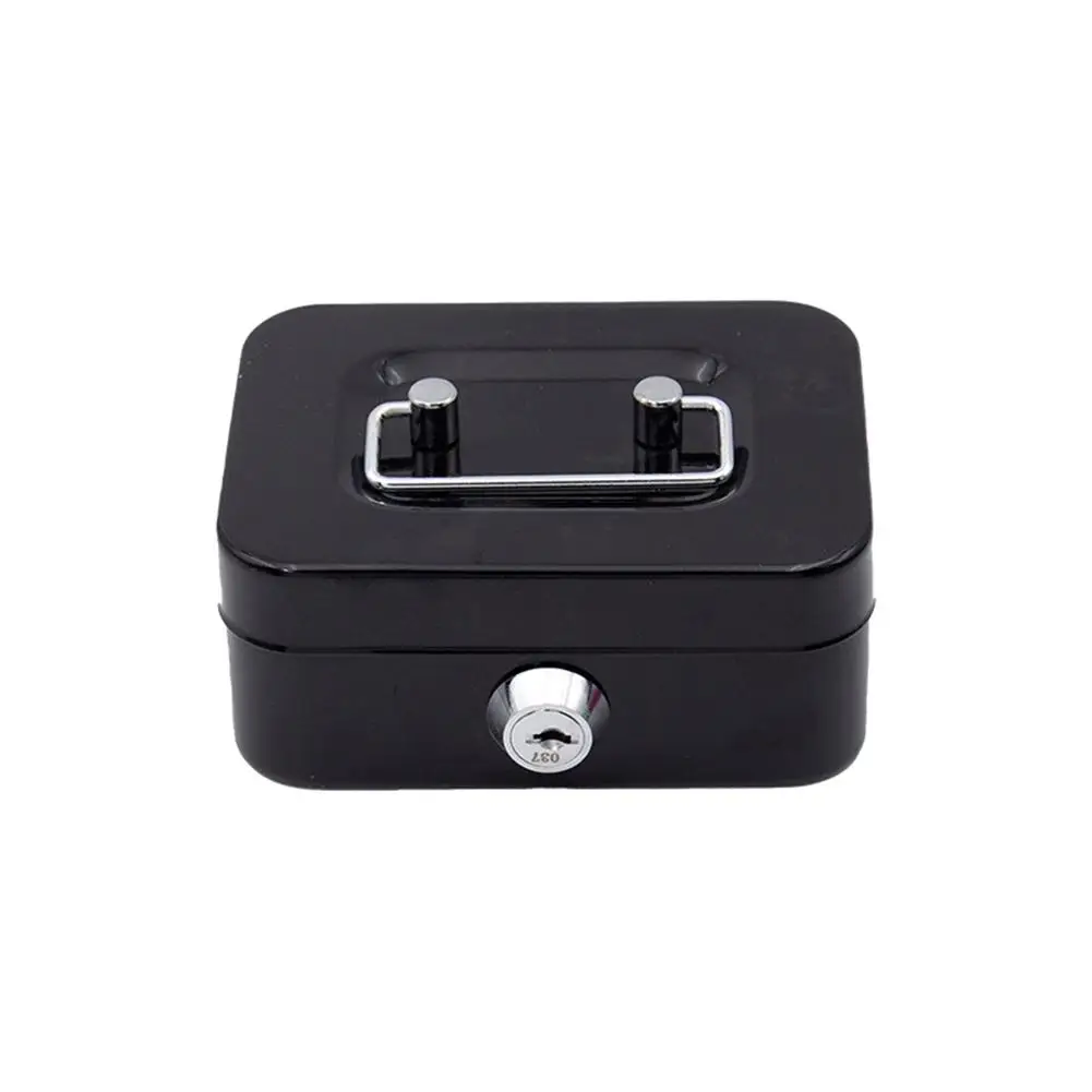 Mini Cash Box Lockable Security Money Safe Box Metal Key Money Coin Bank Piggy Bank Portable Coin Boxes For Kids Adults E0S5