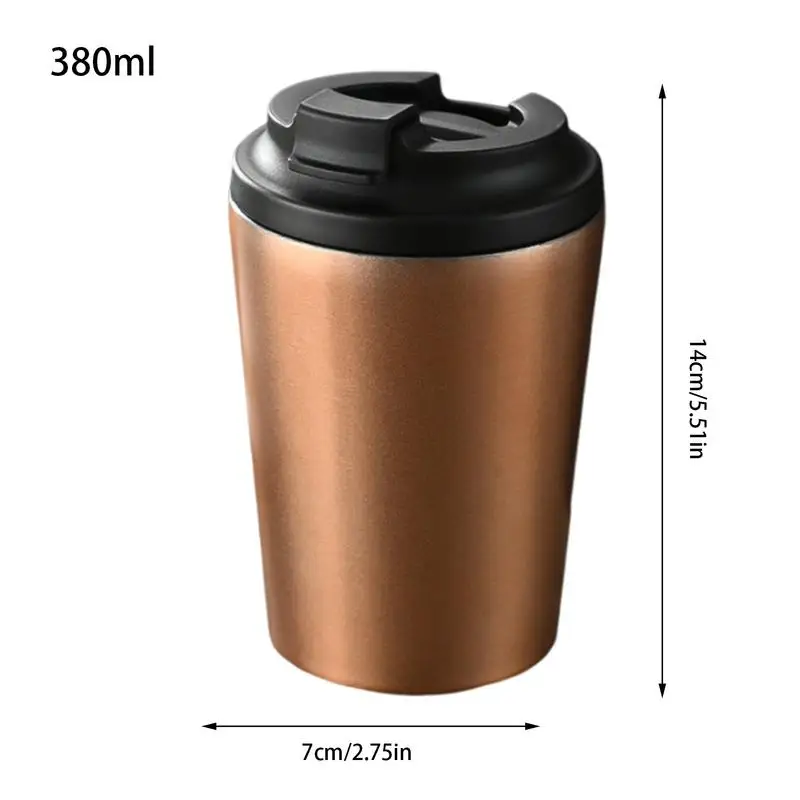 Stainless Steel Travel Mug 380ml Coffee Travel Mug With Lid Leak Proof Coffee Travel Cup Insulated Coffee Cup Vacuum Insulated