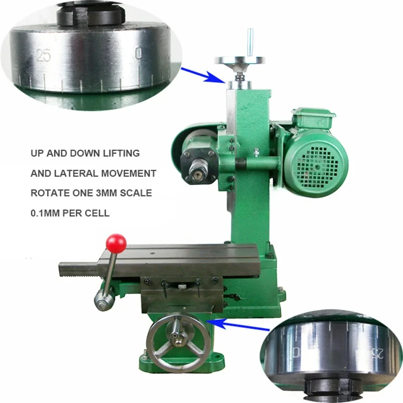 2026 sell Desktop Milling Machine 220V/380V Horizontal Grinder Saw Blade Light Engraving Scale Slotting Device for Precision Wor