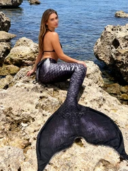 Professional Adult Mermaid Tail Skin Costume Swimsuit For Women Men Bikini Bra Oceanarium Swimming Show Can Be Customized Size