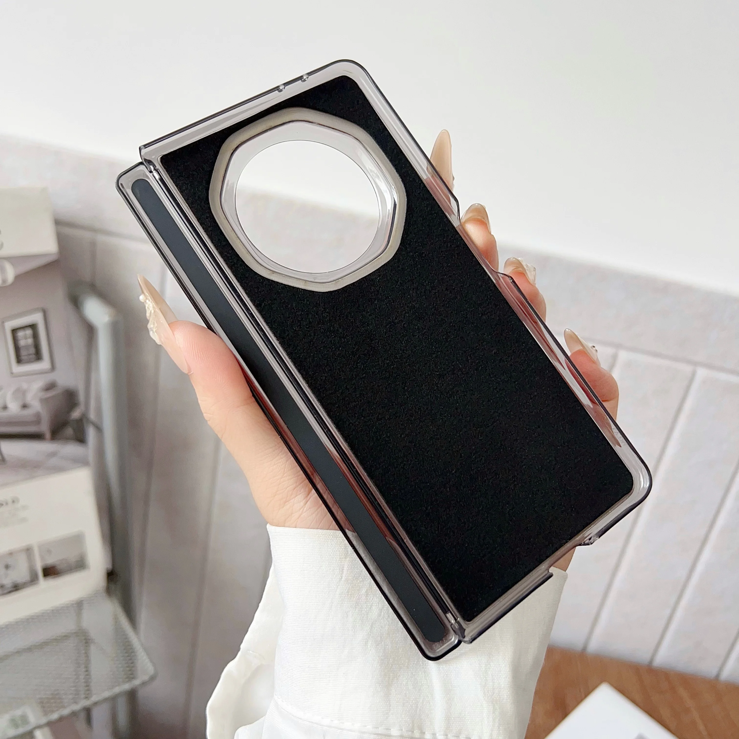 حافظة لهاتف هواوي هونور ماجيك V5 مصنوعة من جلد البولي يوريثان ومفصلة مغناطيسية للشحن اللاسلكي وغطاء خلفي لهاتف ماجيك V3 V5 #5