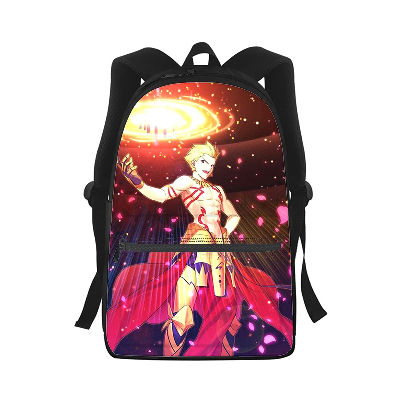 Anime Fate Gilgamesh Men Women Backpack 3D Print Fashion Student School Bag Laptop Backpack Kids Travel Shoulder Bag