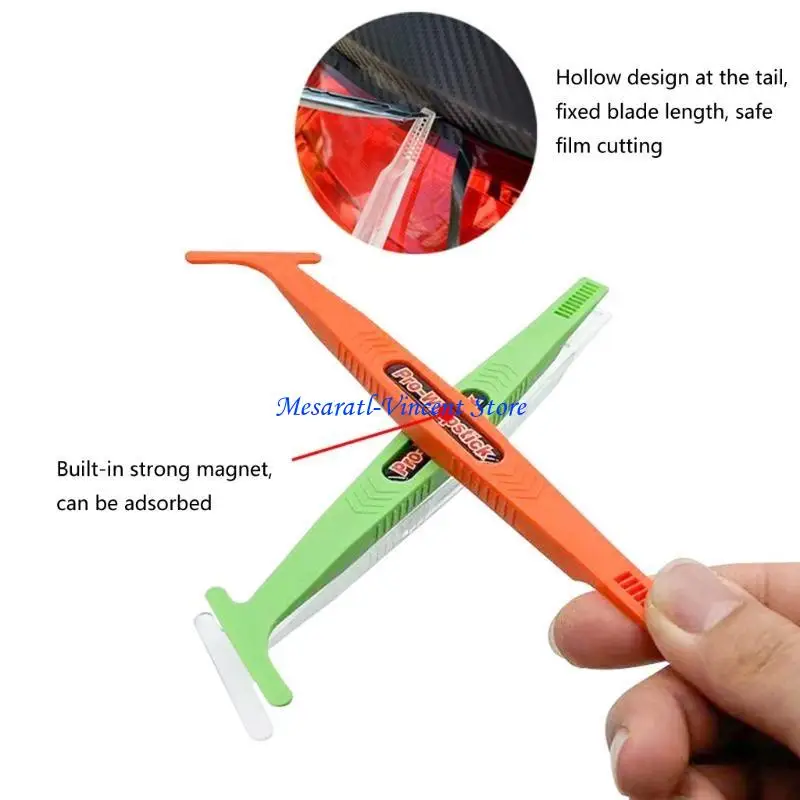 

A70F 3 Pcs Wrap Magnet Micro Squeegee with Wrap Slip Cut Clipper Design 3 Different Hardness Design Vinyl Wrap