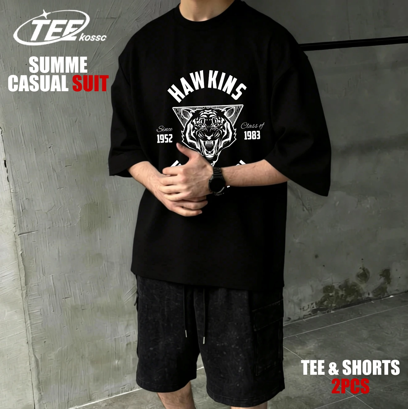 

Мужские футболки с принтом Hawkins Since 1952 High School, универсальная футболка в стиле хип-хоп, хлопковая летняя одежда, повседневная свободная модная спортивная одежда