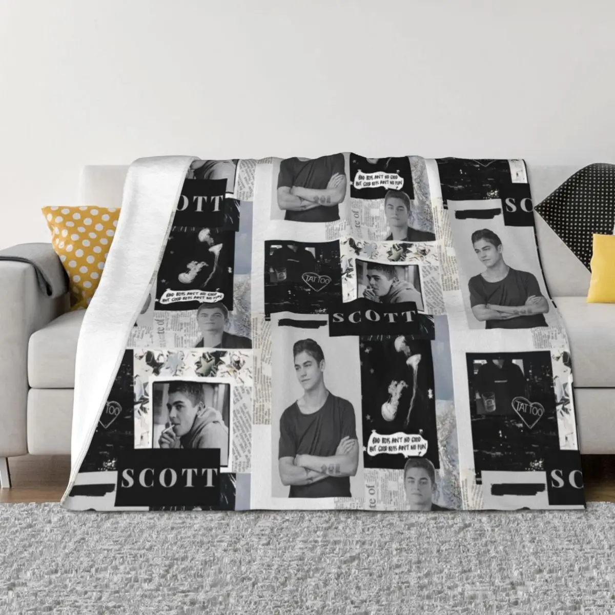 

Bad boys ain't no good but good boys ain't no fun (Hardin Scott/Hero Fiennes Tiffin) Throw Blanket Thin Thermal Furrys Blankets