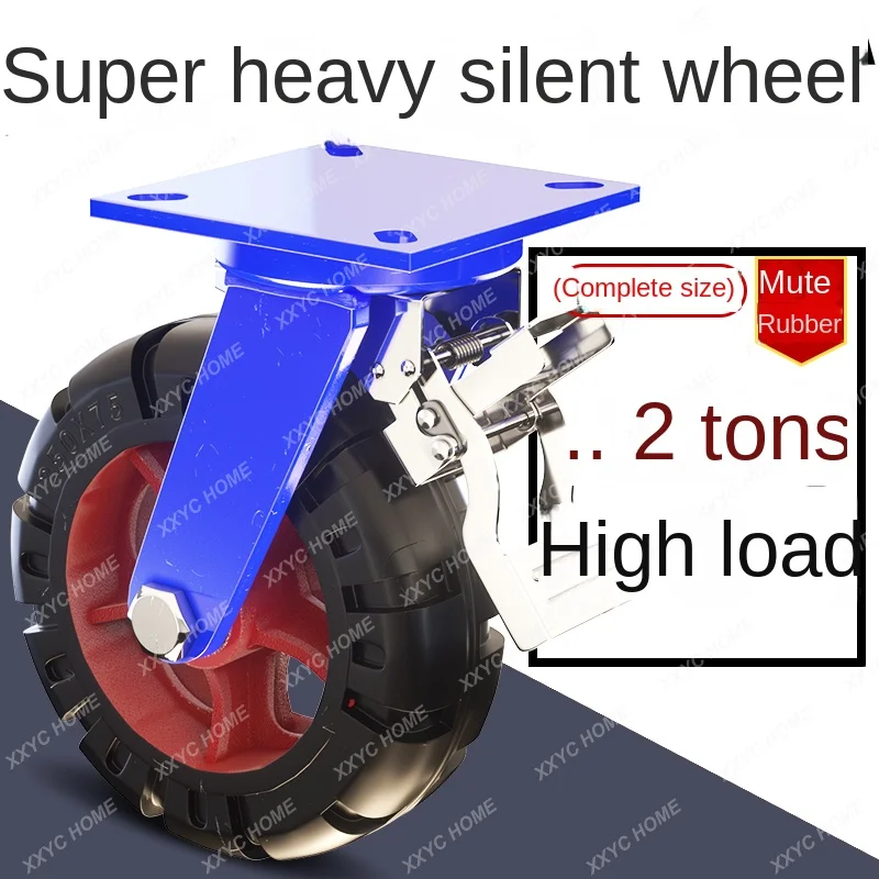 

12 super heavy duty universal wheels 6 810 inhc large load rubber wheel trolley 1 ton caster