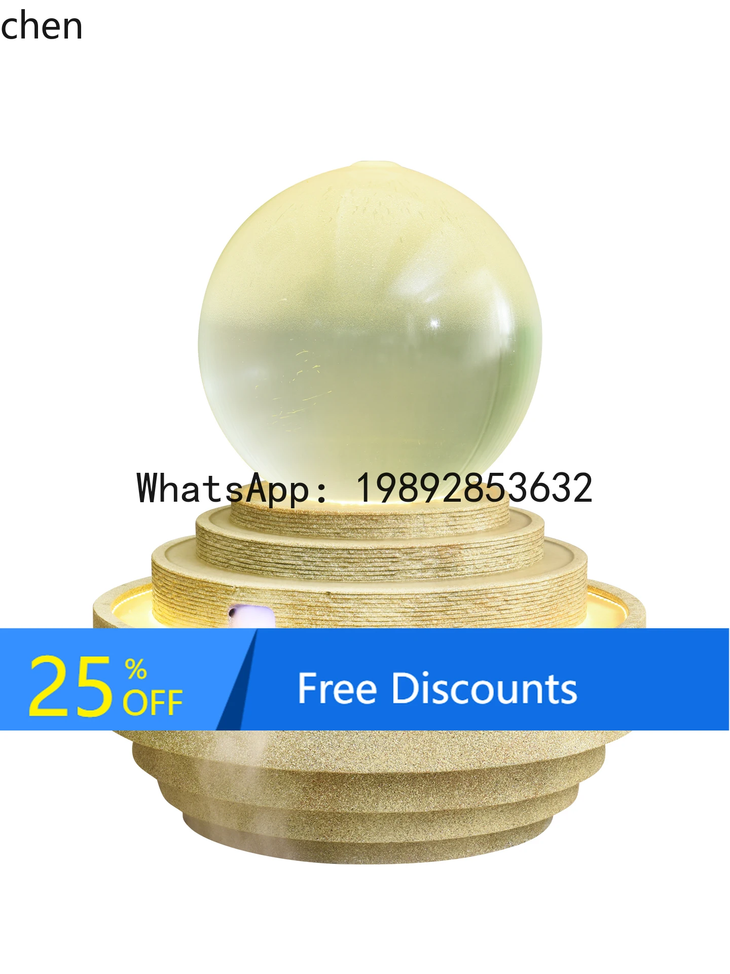YFY  Round Ball  Ornament Creative Fortune Ball Living Room Wealth-Attracting Floor Courtyard Fish Pond Water Feature Craft