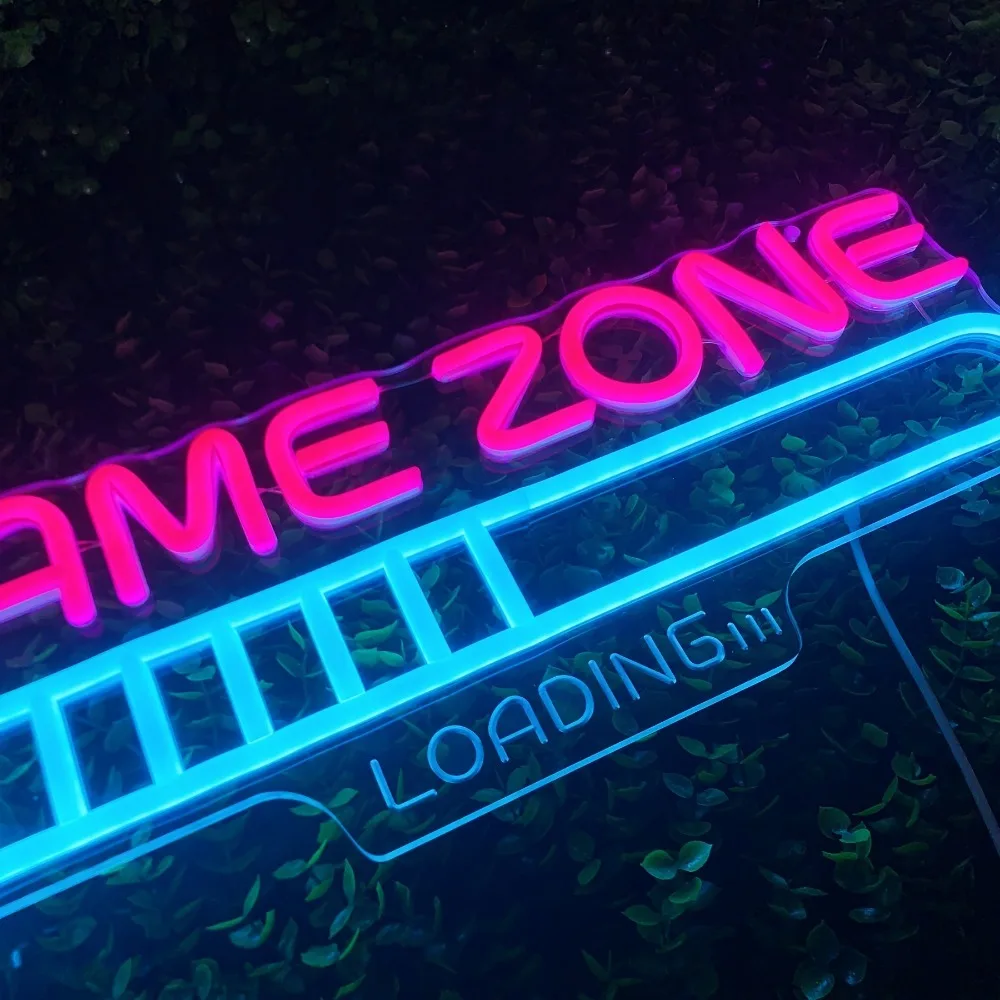 منطقة الألعاب النيون لتزيين الحائط أضواء LED لعبة غرفة الديكور للحزب بار في سن المراهقة بنين غرفة نوم نادي USB بالطاقة علامات مصباح