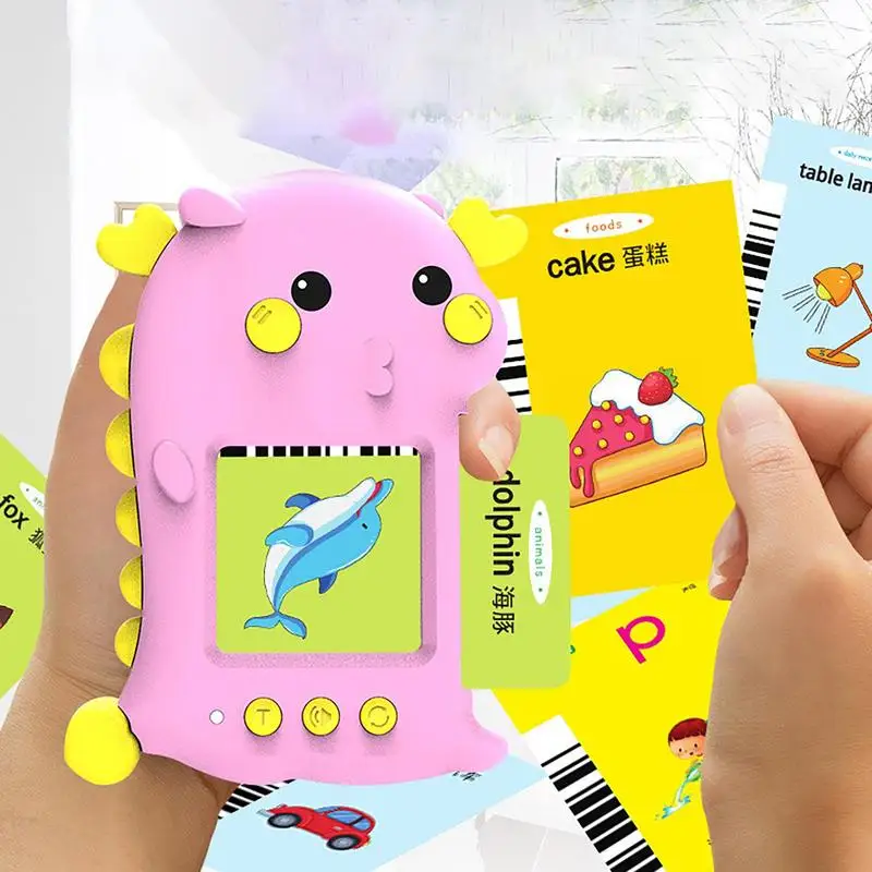 

Kids Toddler Talking Flash Cards Dinosaur Words Bilingual Learning Toys Audible Flashcards Toddler Talking Learning Toys For