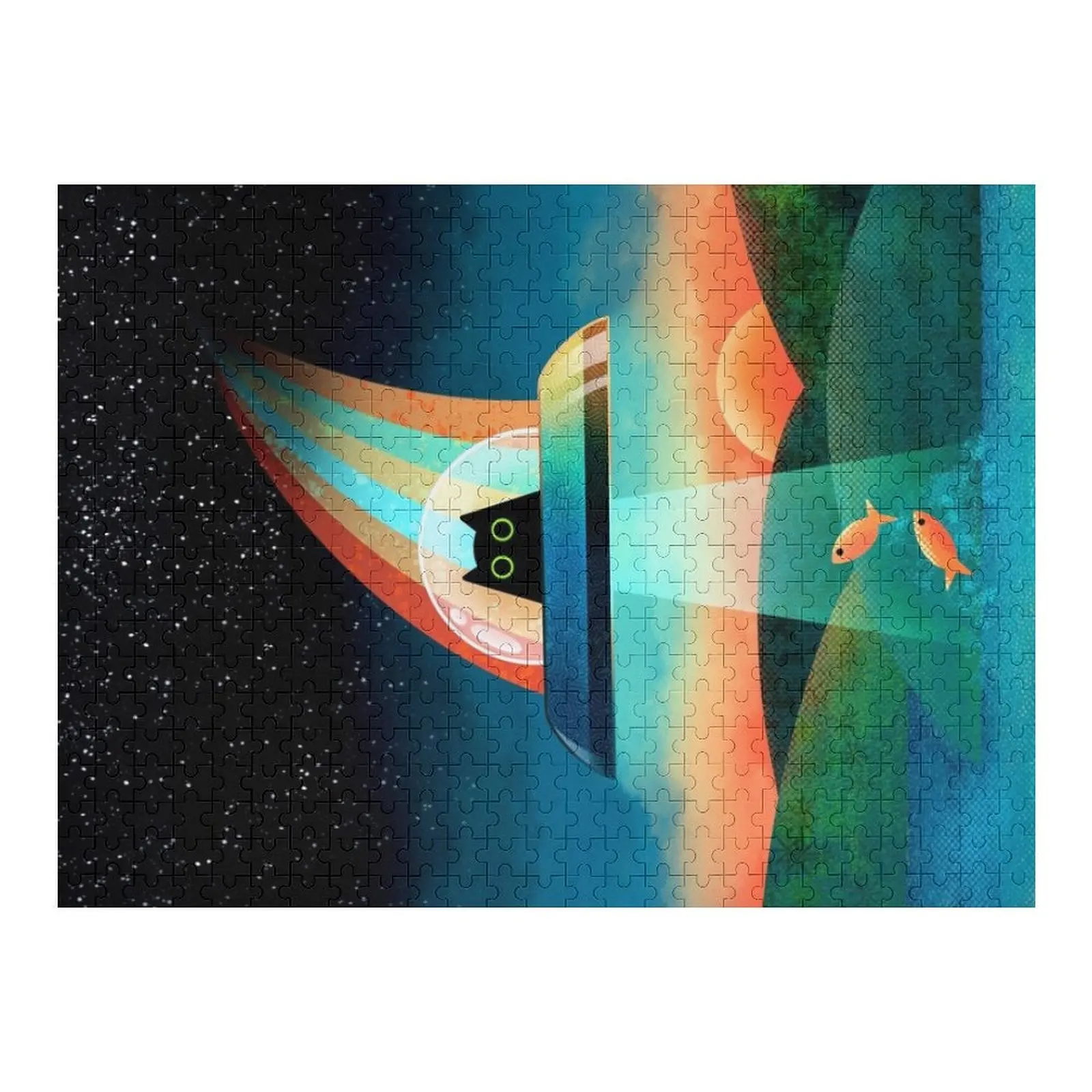 Puzzle l'extraterrestre Purrfect pour enfants, Photo personnalisée, nom en bois