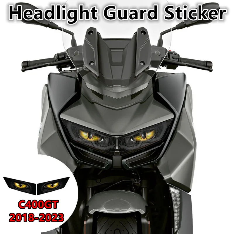 Motorcycle Headlight Sticker Fit For BMW C400GT c400gt C 400gt 2025 Decals Head Light Pegatinas 3D Guard Head Light Protection