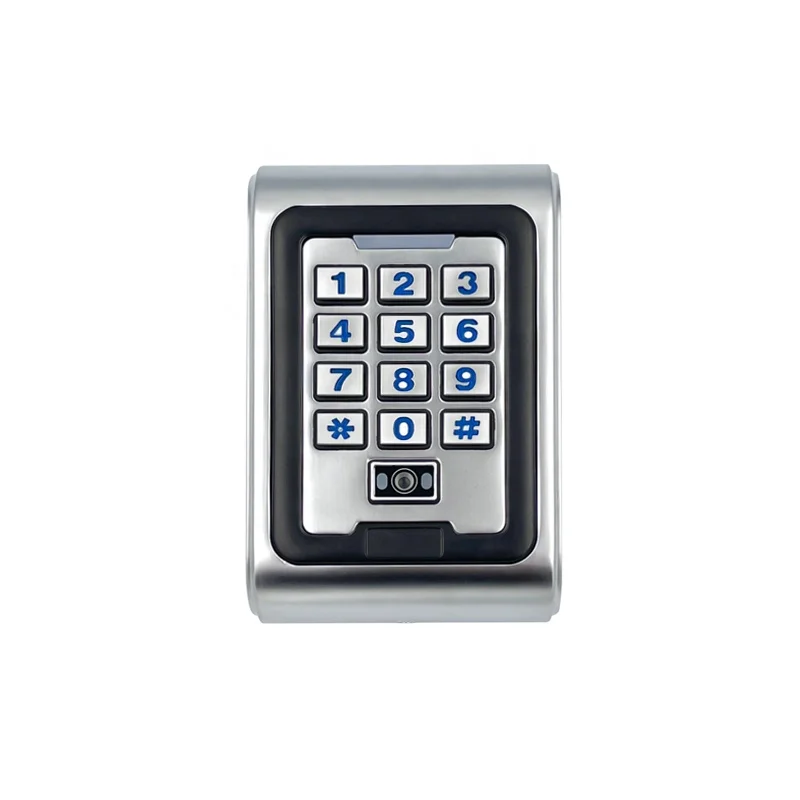 Metal Keypad RFID QR Code Reader 13.56MHZ IC Card Wiegand26/34 Interface Keypad Reader Waterproof Access Control System