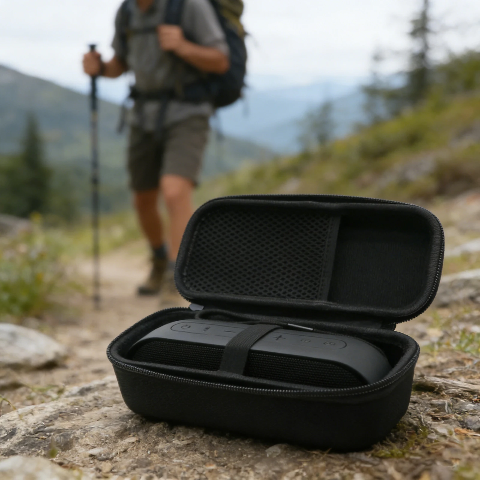 EVA Hard Carrying Case with Mesh Pocket for TRIBIT XSound Plus 2 Speaker EVA Outdoor Carrying Storage Bag (Speak Not Included) view 5