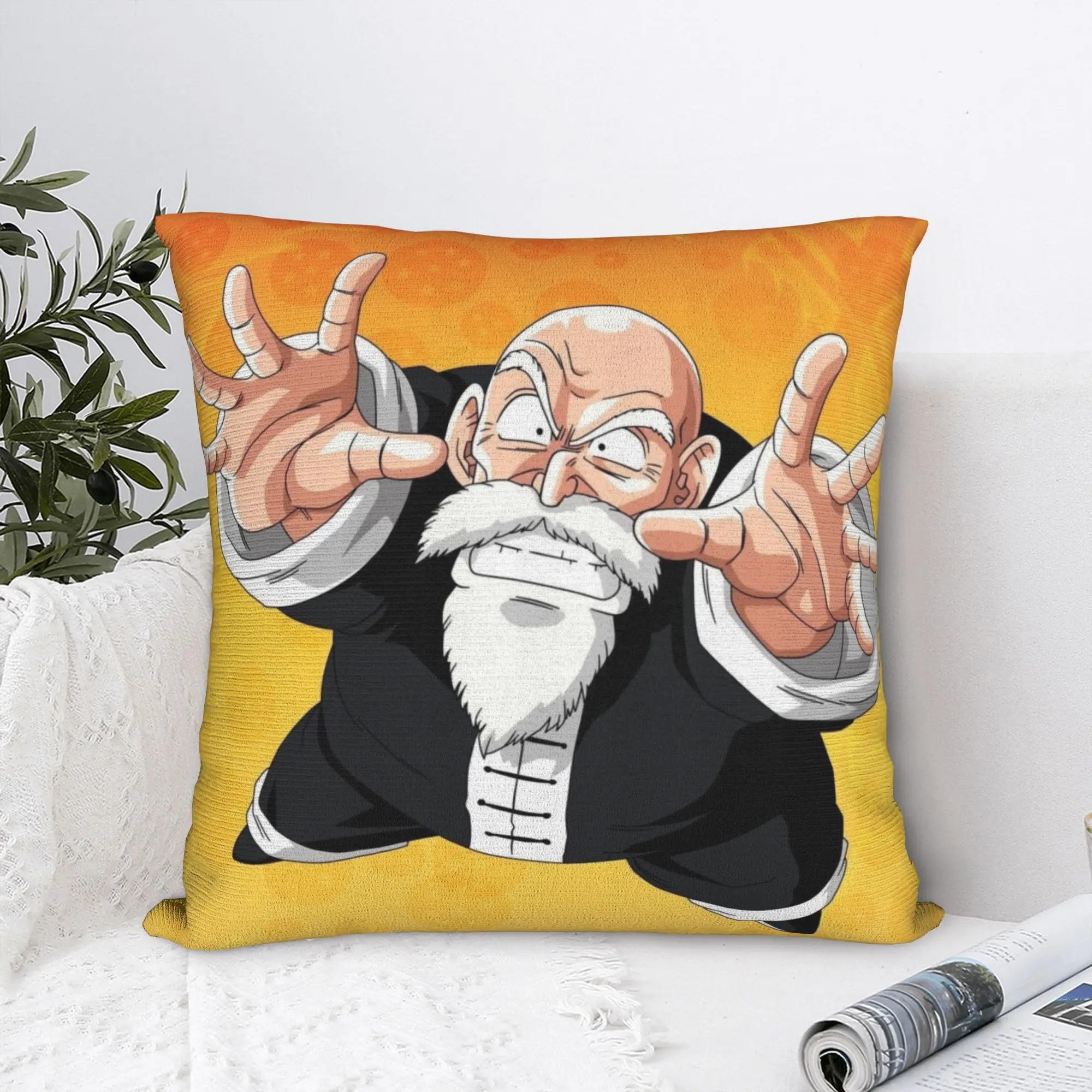 D-Dragon B-Ball Masters Roshis Cushion Cover 40x40cm Vintage Print Soft Luxury Pillow Cases Living Room Decoration