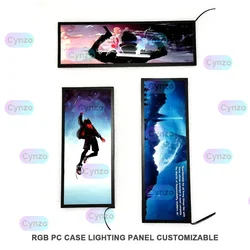 Painel de iluminação de chassi HD personalizado, placa traseira lateral colorida 5V 12V RGB GPU, placa defletora de painel de luz PSU para gabinete de jogos AURA SYNC