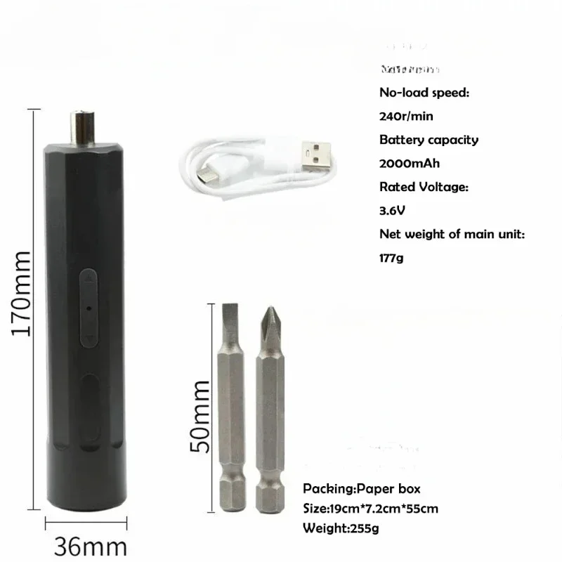 전기 스크루 드라이버 배터리 충전식 무선 스크루 드라이버 드릴, 나사 드라이브 전동 공구, 3.7V